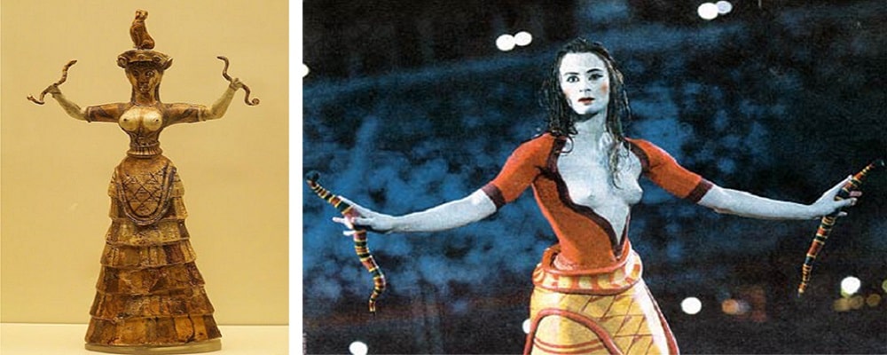 NUESTRA DIOSA DE LAS SERPIENTES Circulo Dorado